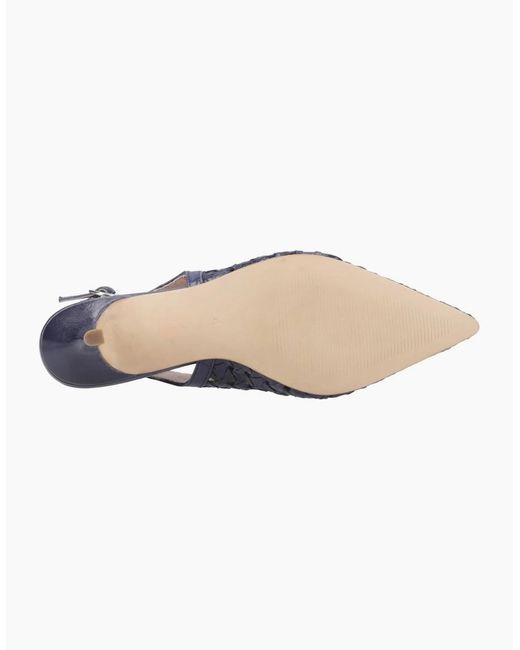 Hush Puppies Blue Dalia Kitten Slingback Court Shoes