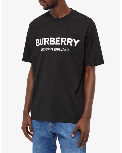 Burberry Black London England Logo T-Shirt for men