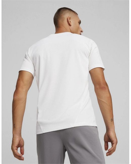 PUMA White Teamfinal Training Short Sleeve Performance T-Shirt for men
