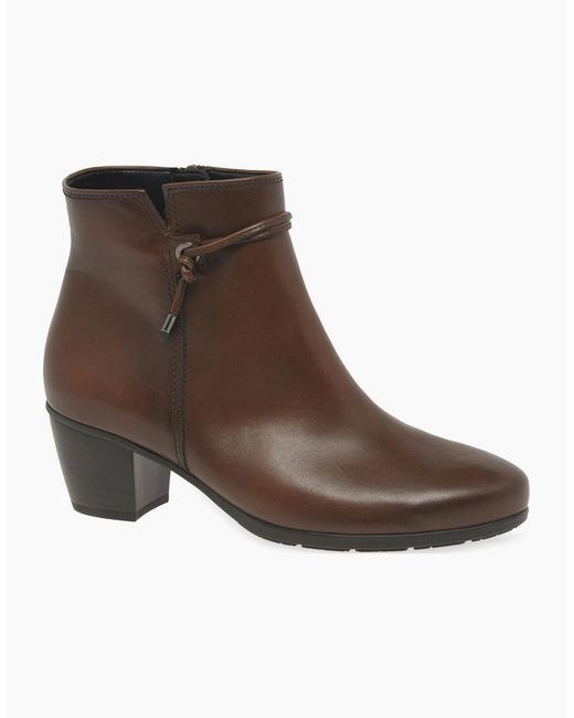 Gabor Brown Ela Ankle Boots