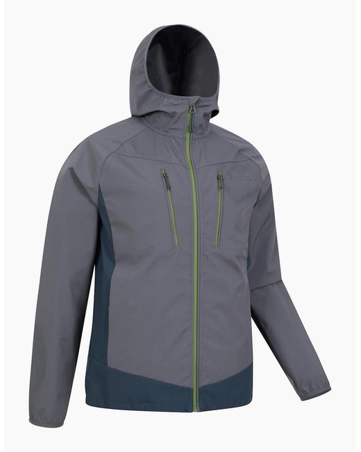 Mountain Warehouse Blue Ambit Lightweight Soft Shell Jacket for men