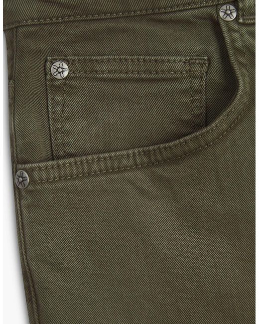 Vingt Quatre Denim Green Vingt Quatre Taper Fit Garment Dye Jeans for men
