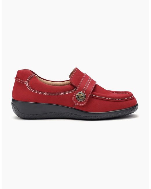 Hotter Red Wendy Ii Wide Fit Loafers