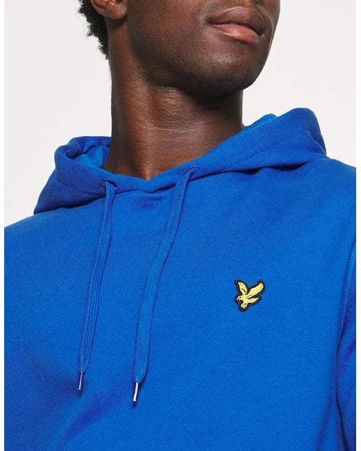 Lyle & Scott Blue Ml416Vog Hoodies Long Sleeve Winter Pullover Hooded Jumpers