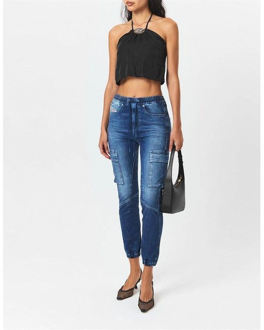 DIESEL Blue Carpenter Tapered Fit Jeans
