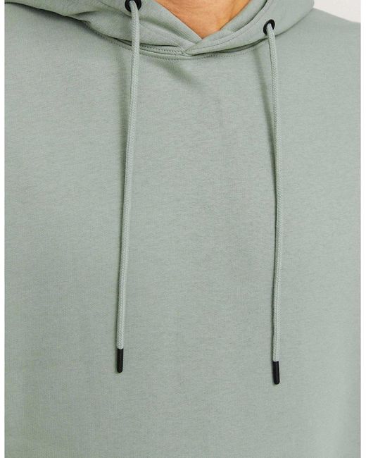 Jack & Jones Green Regular Fit Hooded Neck Kangaroo Pocket Sweatshirt for men