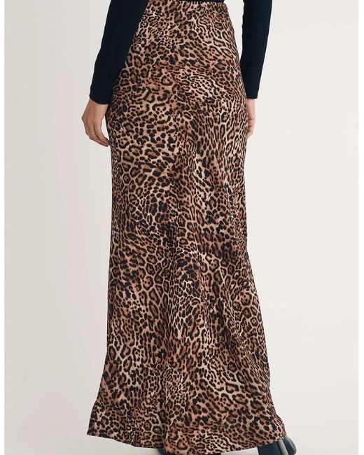 Nobody's Child Blue Pytn Animal Patterned Maxi Trumpet Skirt