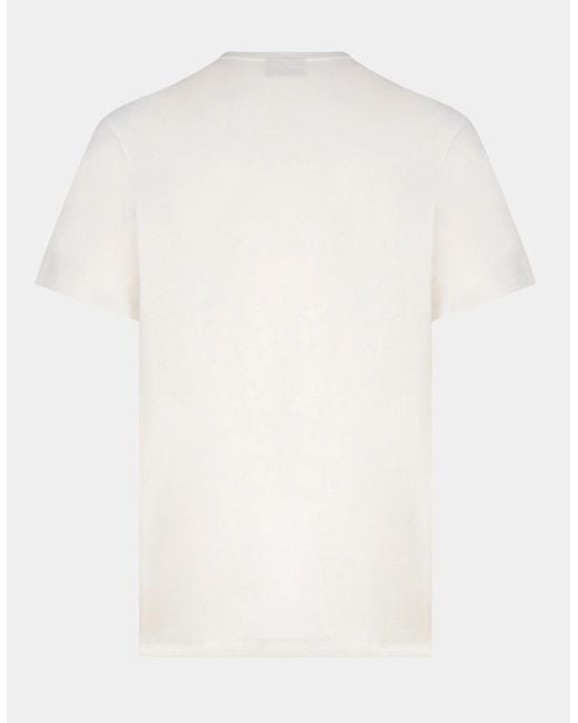 Paul & Shark White Pure Cotton Jersey Badge T Shirt for men