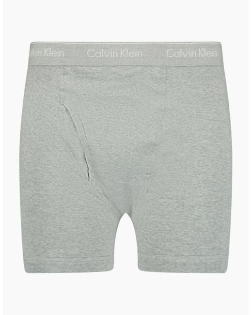 Calvin Klein White Stencil Logo Cotton Stretch Boxers, & (3 Pack) for men