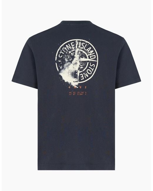 Stone Island Blue Branded 2100001 T Shirt for men