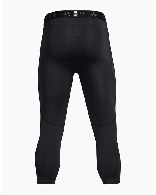Under Armour Black Curry Solid Compression Fit Shapewear Leggings for men