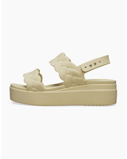 CROCSTM Metallic Brooklyn Woven Synthetic Chai Sandals