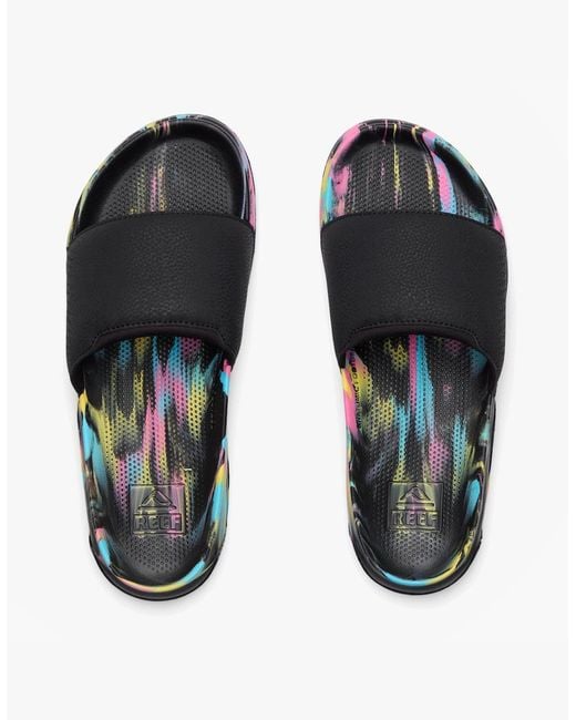 Reef Black Tailslide Sliders Candy Marble for men