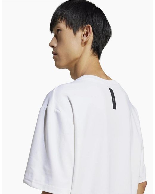 Adidas White Z.N.E Regular Fit Crew Neck T-Shirt for men