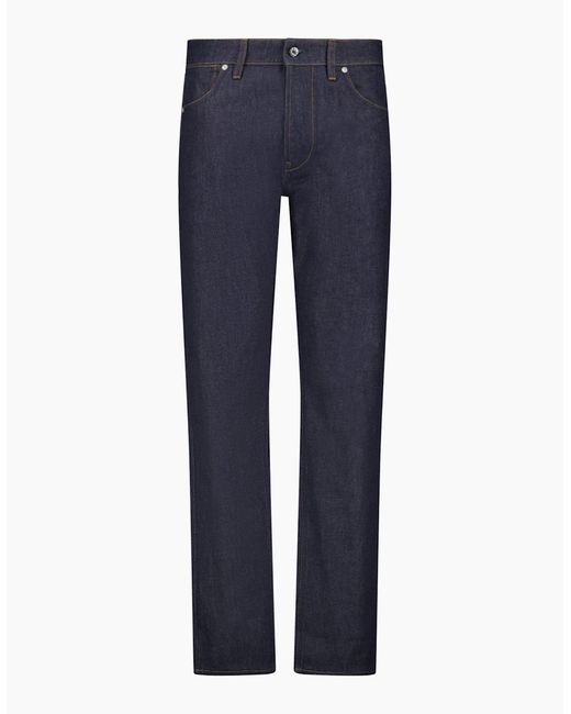 Stone Island Blue Denim-Raw Jeans for men