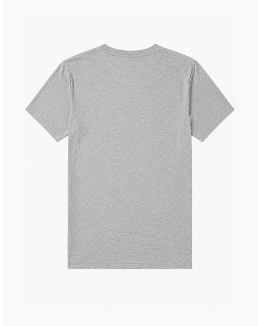 Nike Gray Embroidered Logo Swoosh T Shirt for men