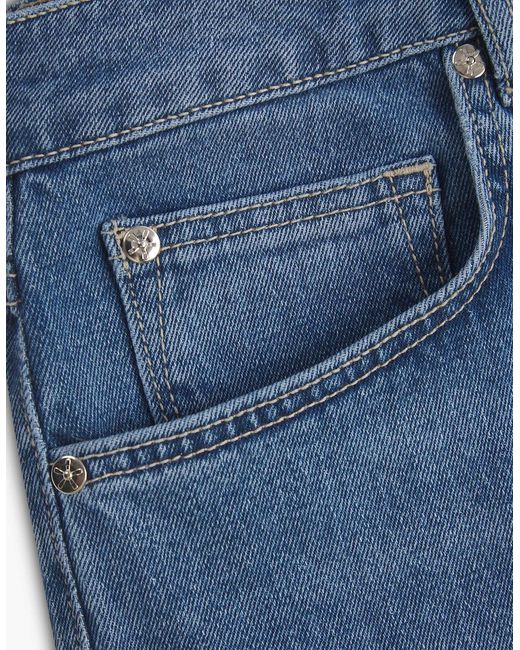 Vingt Quatre Denim Blue Vingt Quatre Taper Fit Light Jeans for men