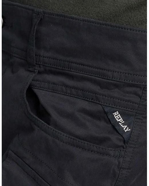 Replay Black Joe Cargo Pants for men