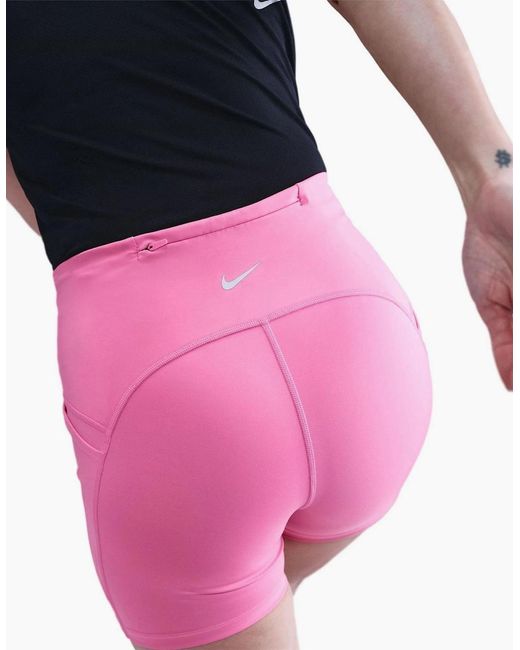 Nike Pink Dri Fit Compression Bermuda Shorts