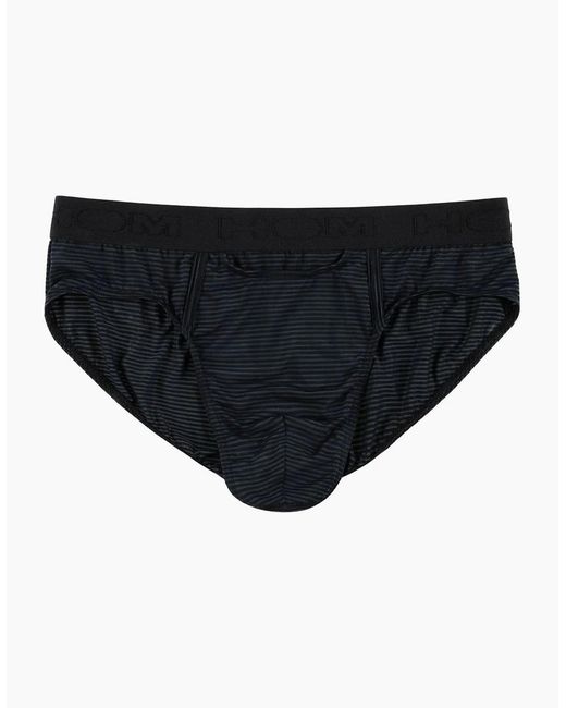 Hom Black Simon Stripe Modal Stretch Mini Ho1 Brief for men