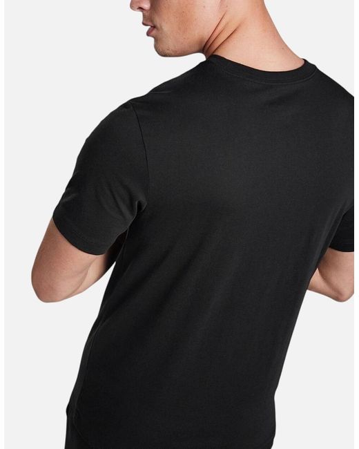 Nike Black Fd7301 Air Jordan Graphic Crew Neck T Shirts Athletic Cotton Retro Tee for men