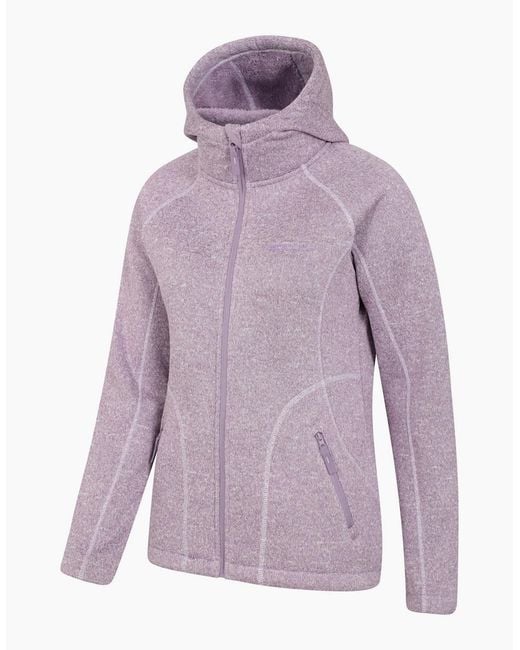 Mountain Warehouse Purple Ladies Nevis Faux Fur Lined Full Zip Hoodie