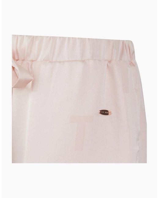 Ted Baker Pink Peggy Collared Neck Long Sleeve Pyjama Set
