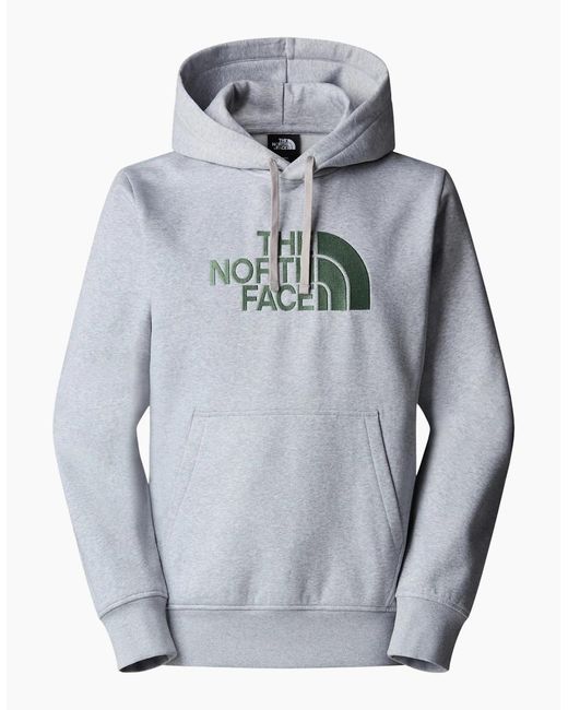 The North Face Gray Drew Peak Hoodie Casual Sweatshirts Overhead Pullover Hoody for men