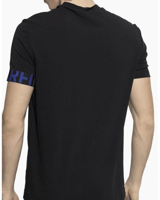 DSquared² Black Dsq Tape Arm Band Logo T-Shirt for men