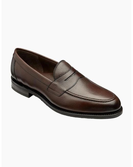 Loake Brown Imperial Saddle Loafer Dark Grain for men