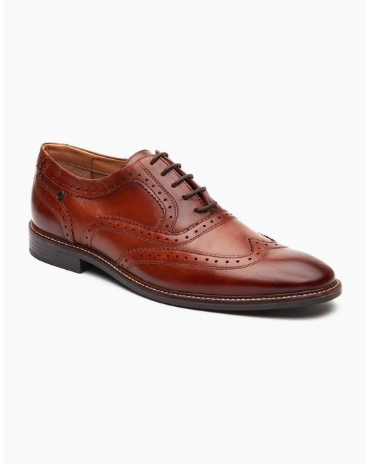 Base London Brown London Clarence Brogue Shoes Tan for men
