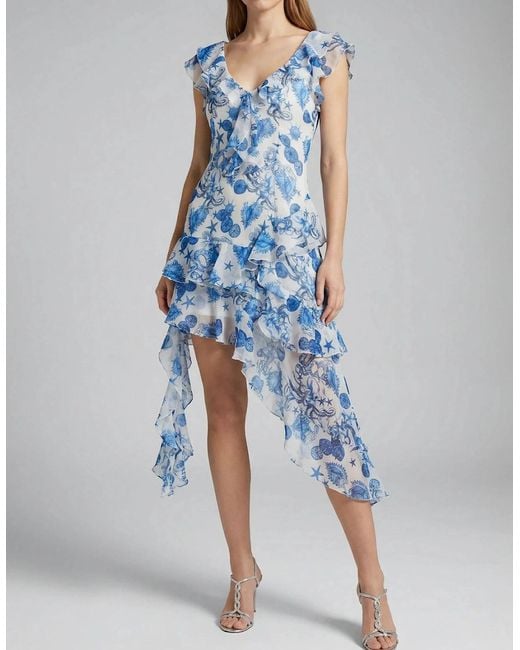 Oceanus Blue Octavia Luxe Split Leg Dress