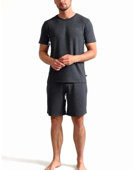 Ted Baker Blue Luxe Modal Lounge Jogging Shorts, Heather for men