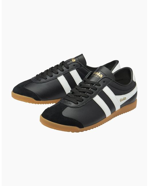 Gola Black Bullet Leather Trainers