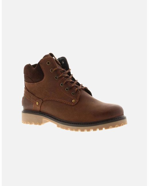 Wrangler Brown Boots Yuma Mid Lace Up Leather Smart Uk Size for men