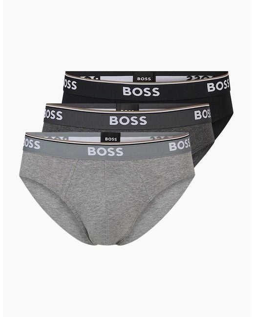 Boss Gray 3 Pack Briefs for men