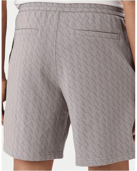 ARMANI EXCHANGE White Monogram All Over Short Set for men