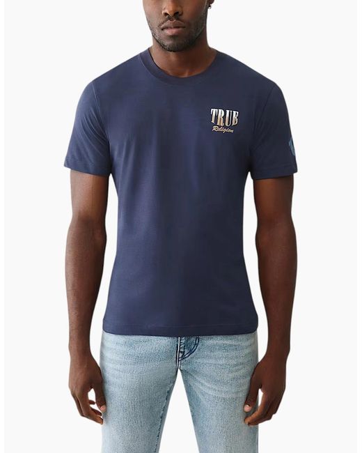True Religion Blue T Shirts Cotton Tee for men