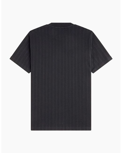 Fred Perry Black Pique Stripe T-Shirt for men