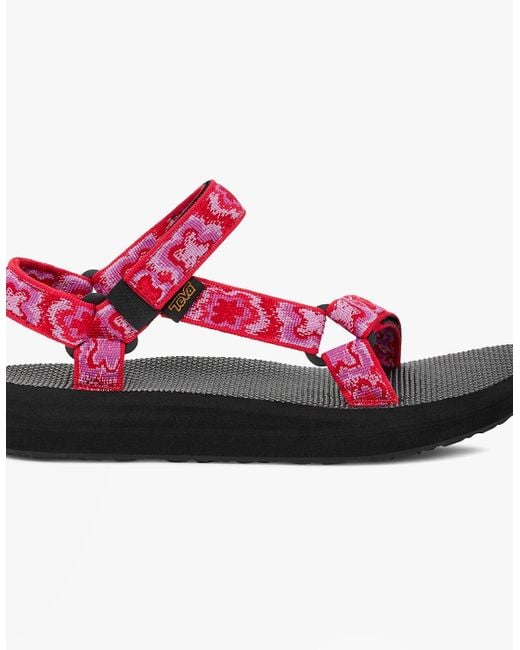 Teva Pink Midform Universal Sandals Neon Floral