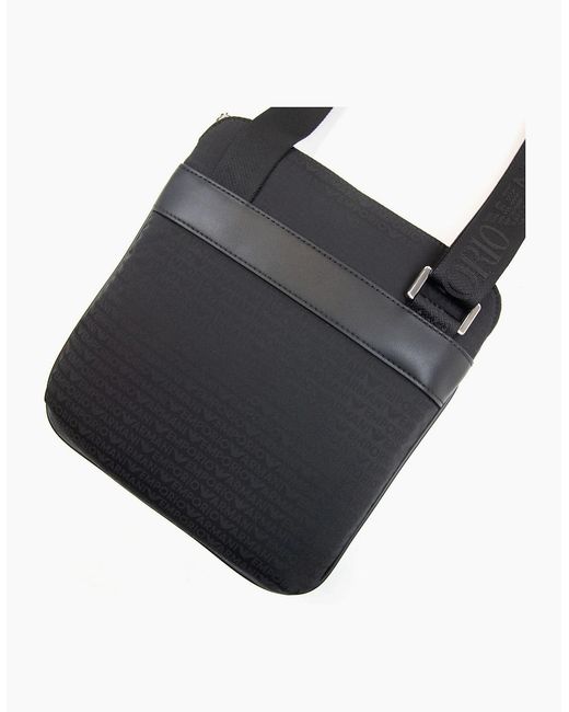Emporio Armani White Flat Shoulder Bag for men