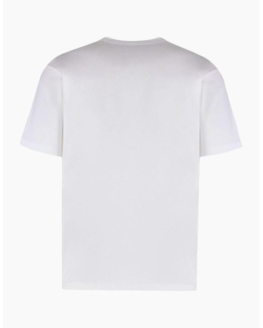 Valentino White Chez Print Jersey T-Shirt for men