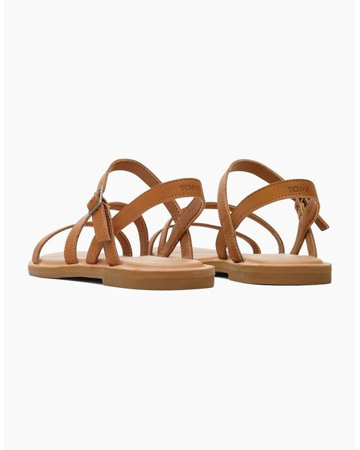 TOMS Brown Kira Leather Tan Sandals for men