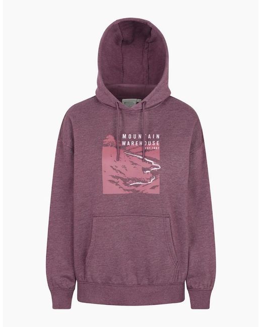 Mountain Warehouse Purple Ladies Winding Trek Relaxed Fit Hoodie