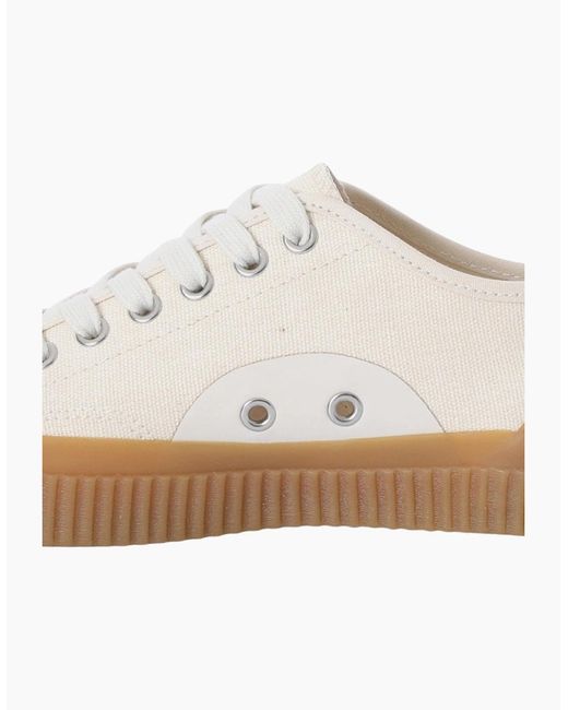 Fred Perry White Hughes Low Canvas Ecru Trainers for men