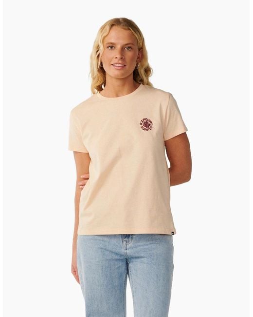 Rip Curl Blue Rip Curl Party Wave Short Sleeve T-Shirt