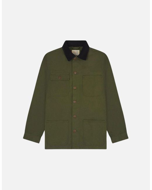 Uskees Green Coriander #3025 Canvas Chore Jacket for men