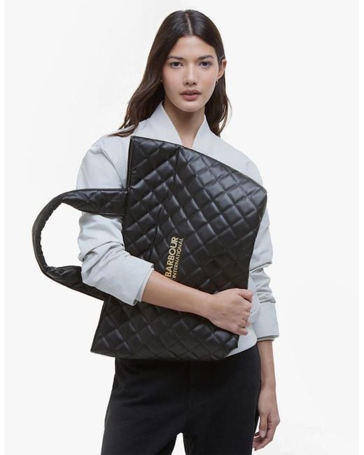 Barbour Black B.Intl Battersea Quilted Mini Tote Bag