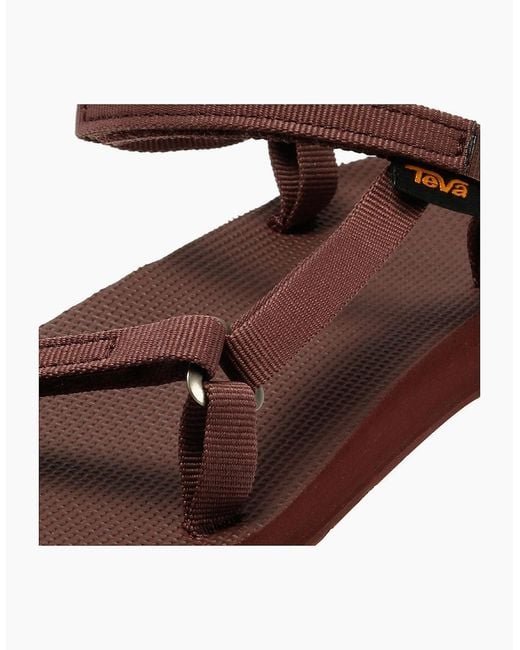 Teva Brown Original Universal Slim Rum Raisin Sandals