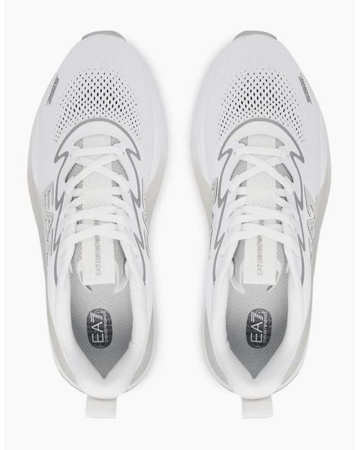 EA7 White Sonic Sneaker Trainer for men